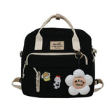 Women Patchwork Travel Preppy Handbags Multi-Function Shoulder Bag