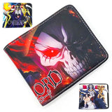 Anime Ainz Ooal Wallet PU Leather Purse Short Wallet Cosplay Gift