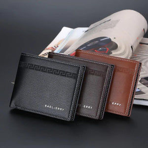 Men's Short Wallet Multi-card Embossed Business Wallet