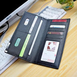 Men's Thin Leather Wallet Clutch Portefeuille Noir Homme