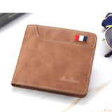 Men's Trifold Business Wallet PU Leather Multi-Card Short Wallet