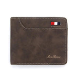 Men's Trifold Business Wallet PU Leather Multi-Card Short Wallet