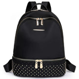 Vintage Oxford Cloth Rivet Women Backpack