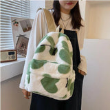 Plush Small Backpack for Women Teen Girls