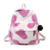 Plush Small Backpack for Women Teen Girls