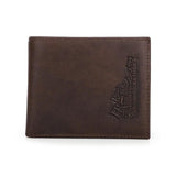 Cowhide Wallet Snap Closure RFID Anti-theft Brush Men Short Purse Clutch Pocket