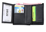 Anti RFID Theft Leather High Men Wallets Brush Short Wallet