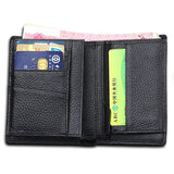Anti RFID Theft Leather High Men Wallets Brush Short Wallet