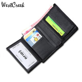 Anti RFID Theft Leather High Men Wallets Brush Short Wallet