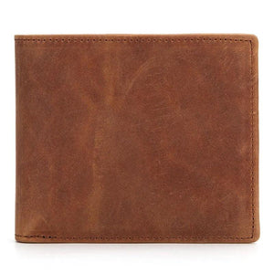 Men's Cow Leather Short Wallet Crazy Horse Male Cash Purses Clutch