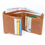 Men's Crazy Horse Leather Wallet Anti-Theft Brush Men's Wallet
