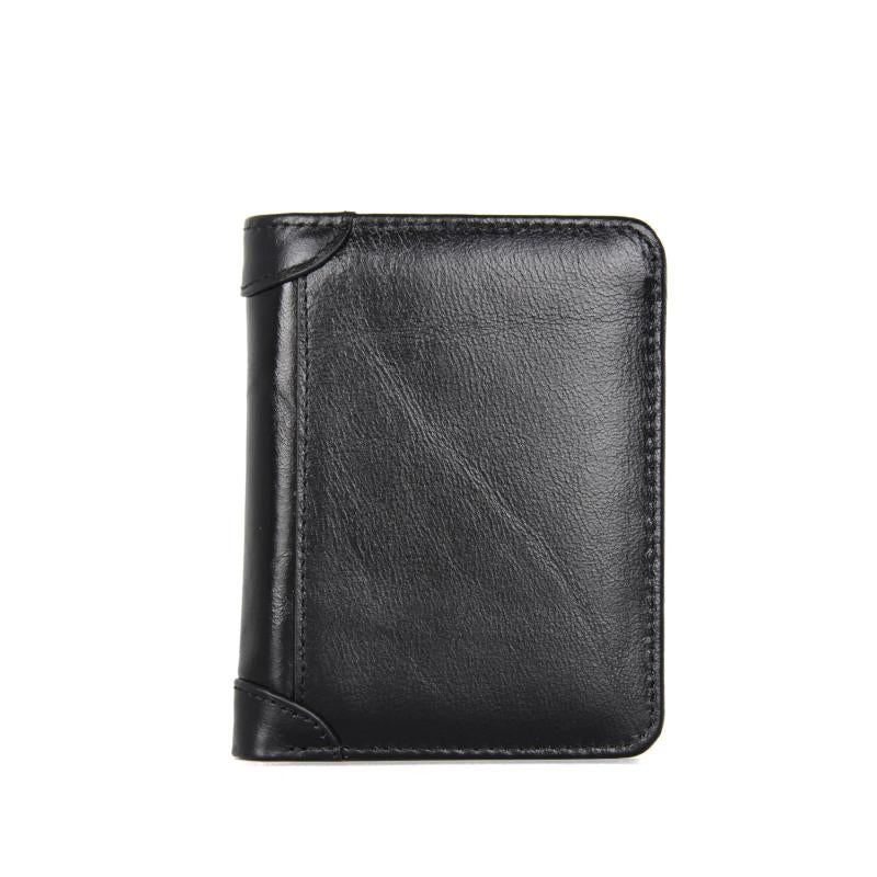 Men's Crazy Horse Leather Wallet Anti-Theft Brush Men's Wallet