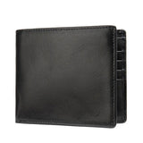 RFID Blocking Men's Oil Wax Skin Wallet Cow Leather Wallet Coin Purse