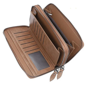 Men's Long Purse Business Clutch Wallet High Capacity Male Purse