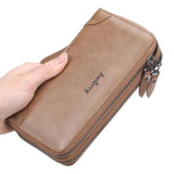 Men's Long Purse Business Clutch Wallet High Capacity Male Purse