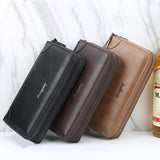 Men's Long Purse Business Clutch Wallet High Capacity Male Purse