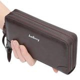 Men's Long Purse Business Clutch Wallet High Capacity Male Purse