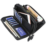 Men's Long Purse Business Clutch Wallet High Capacity Male Purse