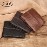 Men's Leather Wallet Short Clip Wallet with Dollar Clip