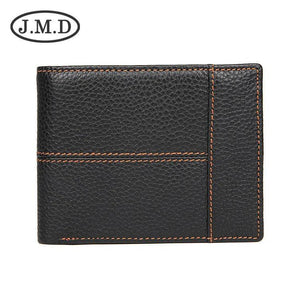 Men's Leather Wallet Short Clip Wallet with Dollar Clip
