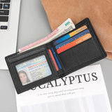 Leather Men's Wallet with Dollar Clip Short Business Wallet