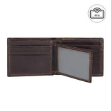 Men's Leather Wallet Short RFID Anti theft Brush Dollar Clip