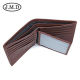 Men's Cowhide Embossed Leather Wallet Dollar Clip