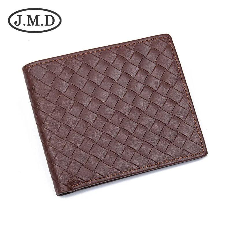 Men's Cowhide Embossed Leather Wallet Dollar Clip