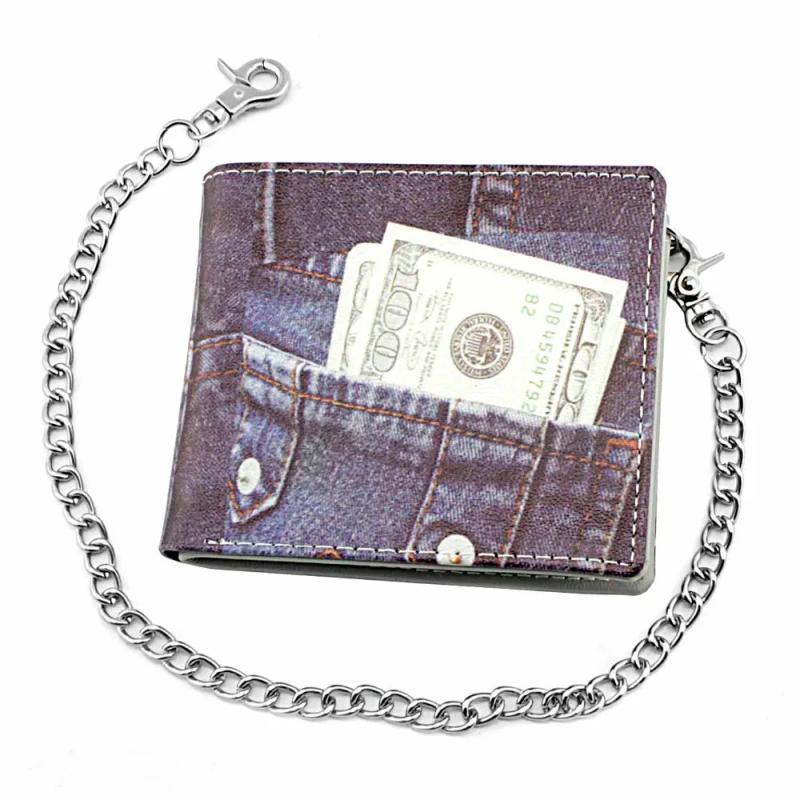 Casual Wallet with Anti Thief Chain for Men and Boys
