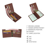 Short Bifold Men Wallet Casual Soild Wallet with Coin Pocket