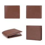 Short Bifold Men Wallet Casual Soild Wallet with Coin Pocket
