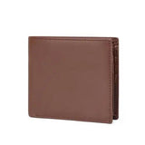 Short Bifold Men Wallet Casual Soild Wallet with Coin Pocket