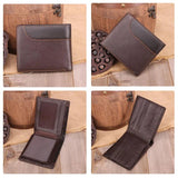 Leather Men Wallet Bifold Casual Solid with Coin Pocket Purse MRF66