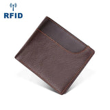 Leather Men Wallet Bifold Casual Solid with Coin Pocket Purse MRF66