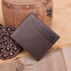 Leather Men Wallet Bifold Casual Solid with Coin Pocket Purse MRF66