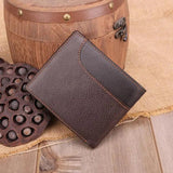 Leather Men Wallet Bifold Casual Solid with Coin Pocket Purse MRF66