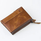 Men's Leather Wallet Purse Crazy Horse Cowhide Wallet W3-132