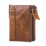 Men's Leather Wallet Purse Crazy Horse Cowhide Wallet W3-132