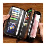 Men Leather Purse Long Business Clutch Large Capacity Handbags Billetera