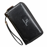 Men Leather Purse Long Business Clutch Large Capacity Handbags Billetera