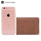 Oil Wax Cowhide Short Men Wallet Leather Purse