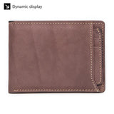 Oil Wax Cowhide Short Men Wallet Leather Purse