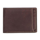 Oil Wax Cowhide Short Men Wallet Leather Purse