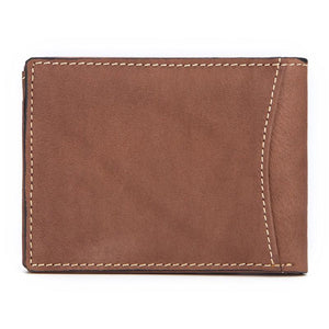 Oil Wax Cowhide Short Men Wallet Leather Purse