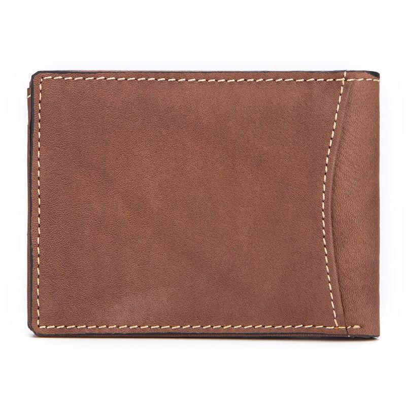 Oil Wax Cowhide Short Men Wallet Leather Purse