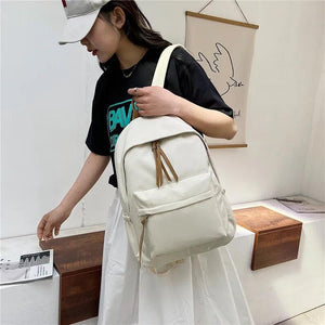 Large Capacity Solid Backpack for School or Travel