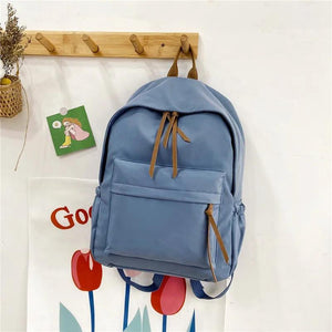 Large Capacity Solid Backpack for School or Travel