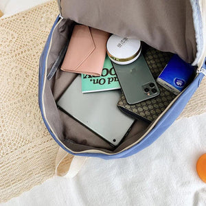 High School Student Backpack Fresh And Contrast Large Capacity