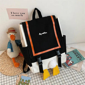 Sweet Girl Student School Bag Ins Net Red Soft Duck
