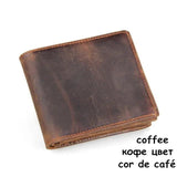 Men's Luxury Cow Leather Wallet Short Male Purse